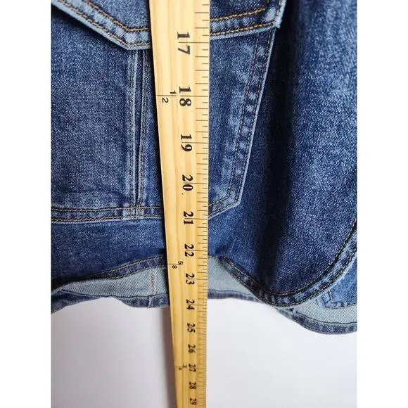 GAP Vintage Jean Jacket sz S gathered waist Y2K retro style preppy boho classic - Picture 6 of 6